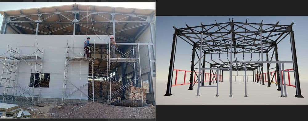 Услуги разработки КМД (металлоконструкции), в ПО Tekla Structures — 2