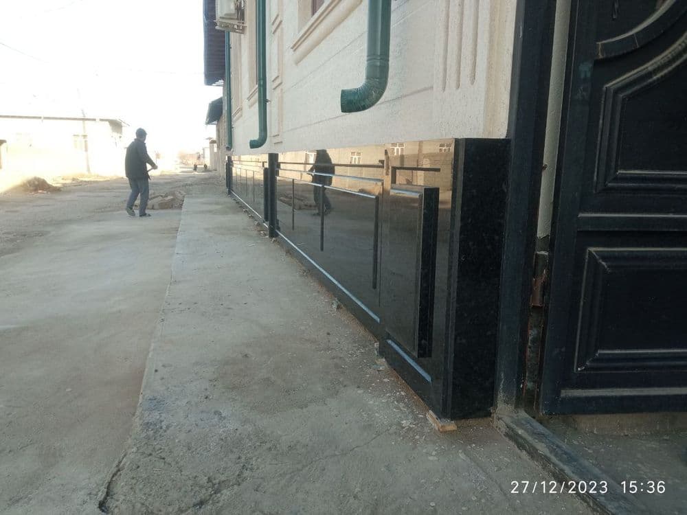 Tiravertin sokil fasad ishlari — 3