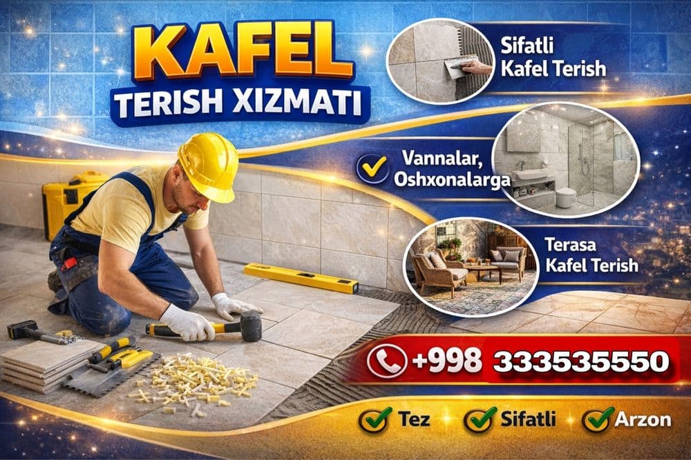 Кафел териш хизмати 24/7 kafel terish xizmati — 1