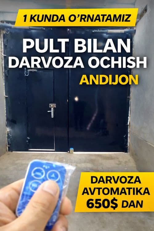 Darvozani pult bilan ochiladigon qilamiz Aftamatika o’rnatamiz andijon — 1