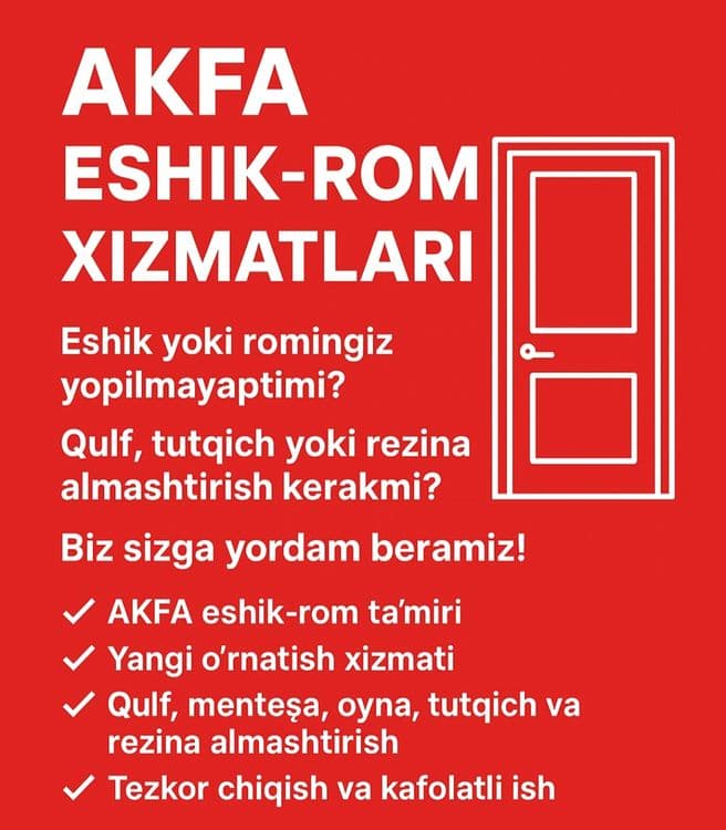 Akfa. Eshik va romlarga sifatli xizmat ko'rsatish. Maskitniy setka. — 3