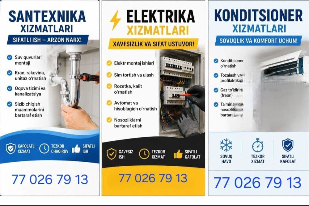 Santexnik xizmati arzon narxlar — 1