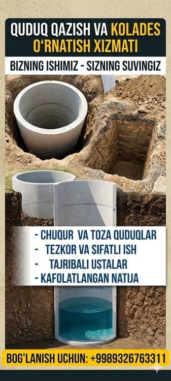 Quduq qazish kolades tashash — 1
