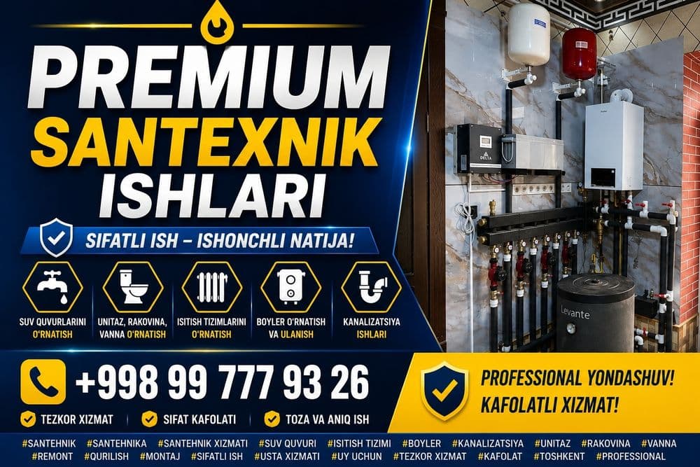 Premium santexnik ishlari garantiya bor I — 1