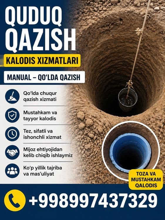Quduq qazish kalodis xizmatlari — 1