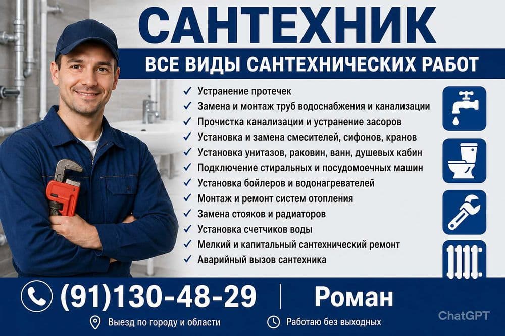 Предлагаю услугу сантехника — 1