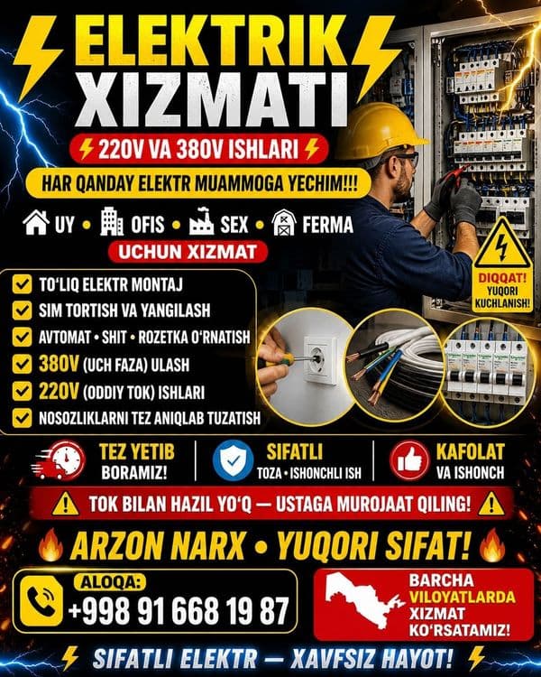 Elktirka santehnika hizmatlari Fargona boylab — 3