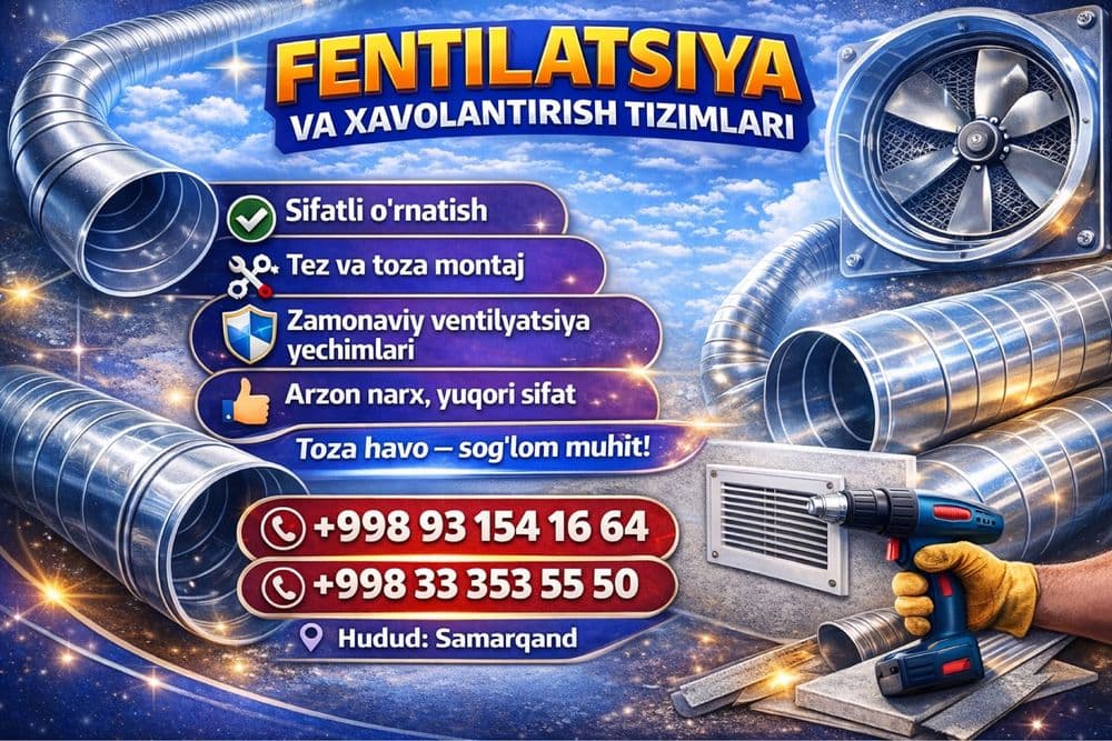Ventilatsiya 24/7 xizmati вентелатсия 24/7 хизмати — 1