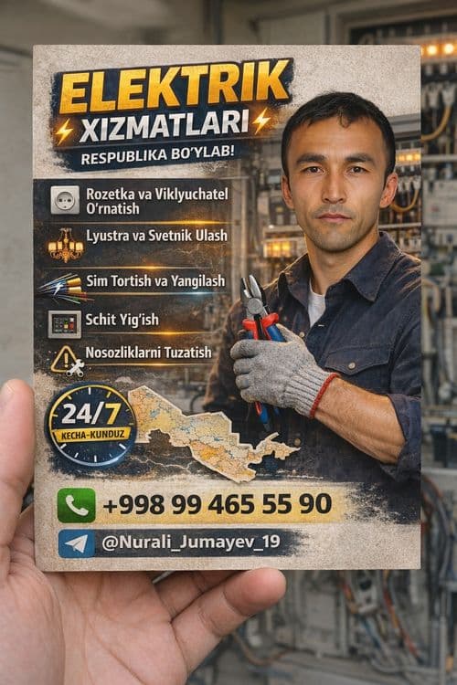 Elektr montaj ishlari bacharamiz — 1