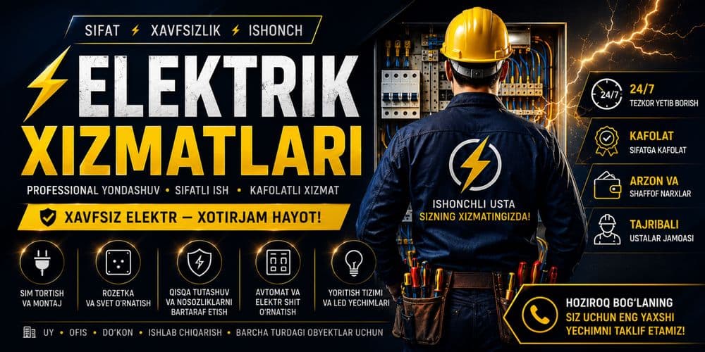 Elektrik xizmati 100% — 1