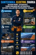 Santexnika. Elektrik. Svarka. Quyosh panel xizmati
