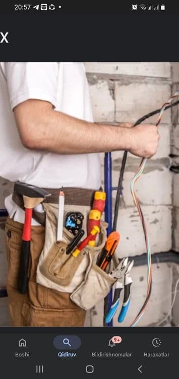 Elektrika va santexnik xizmati ishlari ko'rsatiladi — 1