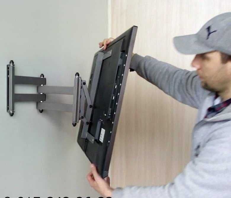 Установка TV на стен. Аккуратная установка плазменное телевизори на с. — 1