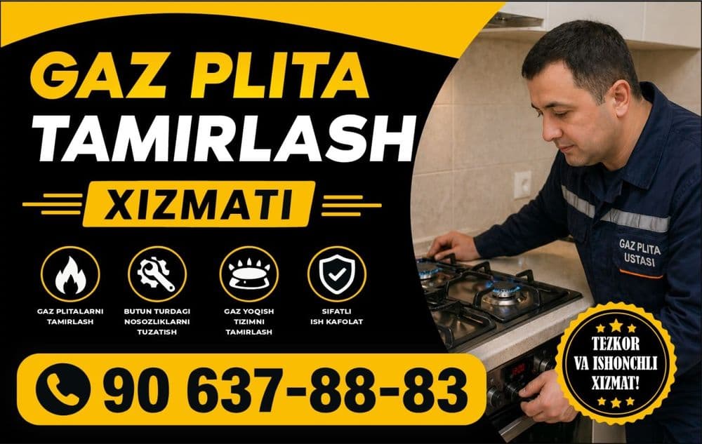 Gaz Plita remont qilamiz — 1