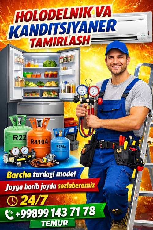 remont xaladelnik va muzlatgichlar barcha turdagi — 8