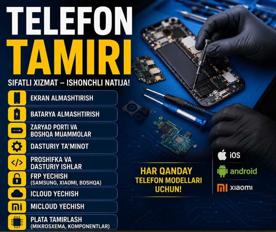 Ремонт Телефон - Telefon Ta'mirlash - Mobile Repair — 1