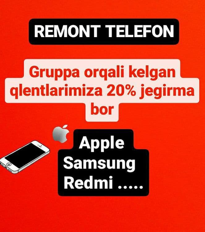 Barcha turdaki telefonlarni remont qilamiz arzon va sifatli — 1