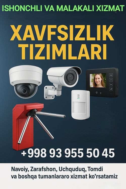 Камера, Домофон, Турникет тизимларини ўрнатиш ва созлаш — 3