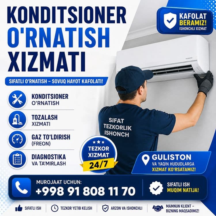 Konditsioner o'rnatish xizmati! — 1