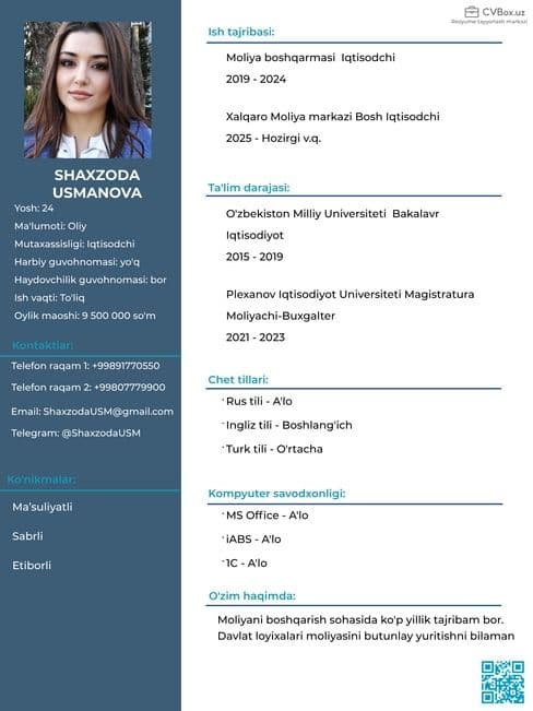 Professional CV/Resume tayyorlaymiz! — 1