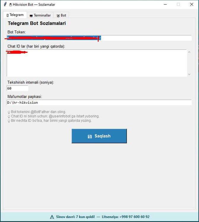 Face-ID Telegram-бот для Hikvision — учёт прихода/ухода сотрудников — 2