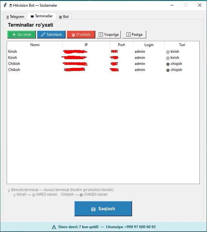 Face-ID Telegram-бот для Hikvision — учёт прихода/ухода сотрудников — 3