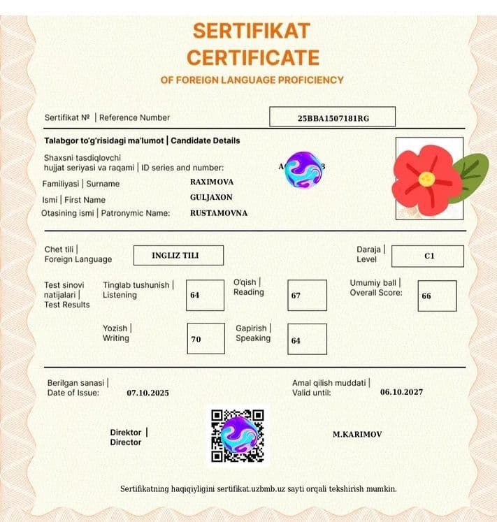 CEFR dan C1 mutaxassis !!! — 3
