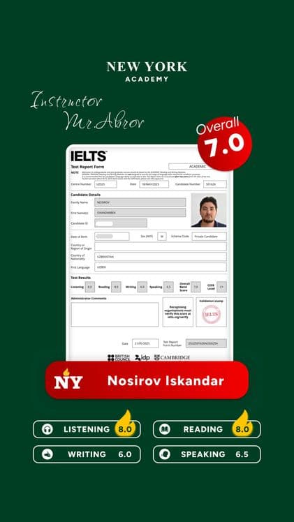 Amerikada o'qigan IELTS 8.0 ustoz | ONLINE Ingliz tili va IELTS — 4