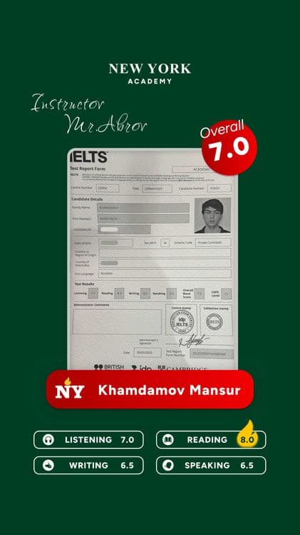 Amerikada o'qigan IELTS 8.0 ustoz | ONLINE Ingliz tili va IELTS — 6