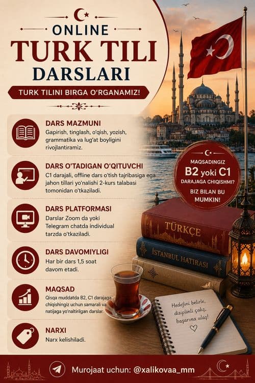 Turk tili va Ingliz tili kurslari — 2