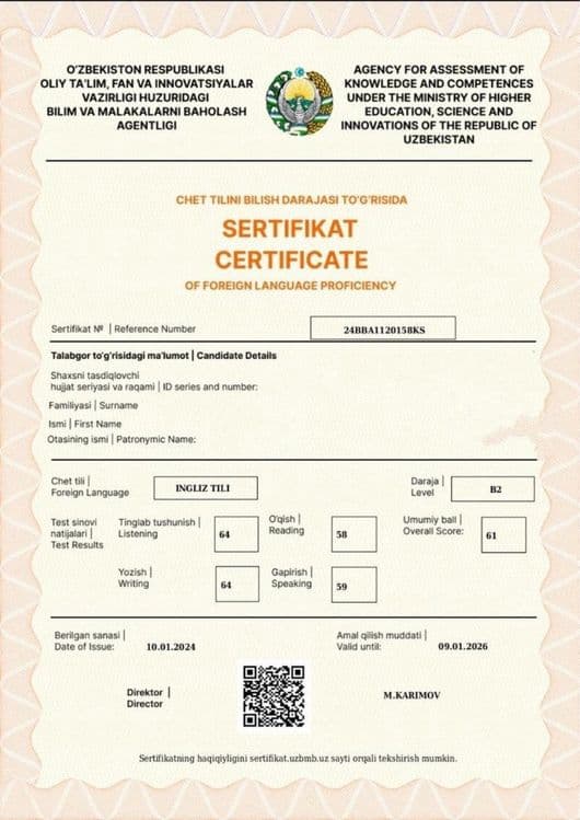 ONLINE INGLIZ Tili darslari | Ingliz Tili  IELTS 8 va 5 yillik tajriba — 2