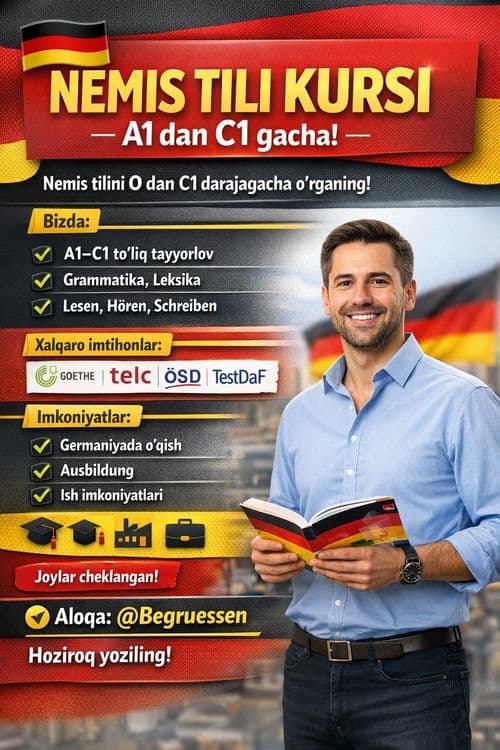 Nemis tili intensiv kursi!!! — 1