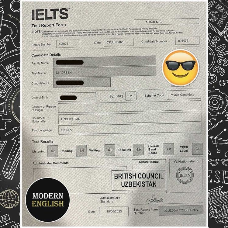 С IELTS 8.5, опытный и сертифицированный репетитор по английскому. — 5