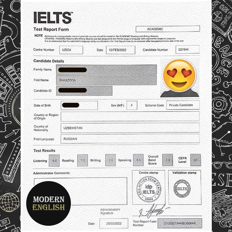 С IELTS 8.5, опытный и сертифицированный репетитор по английскому. — 7