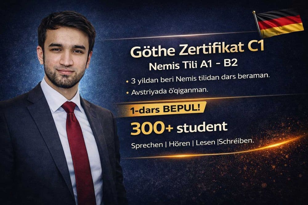 Nemis tili A1-B2 Repetitor   1-dars BEPUL — 1