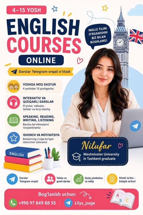 Online Ingliz tili kursi — 1