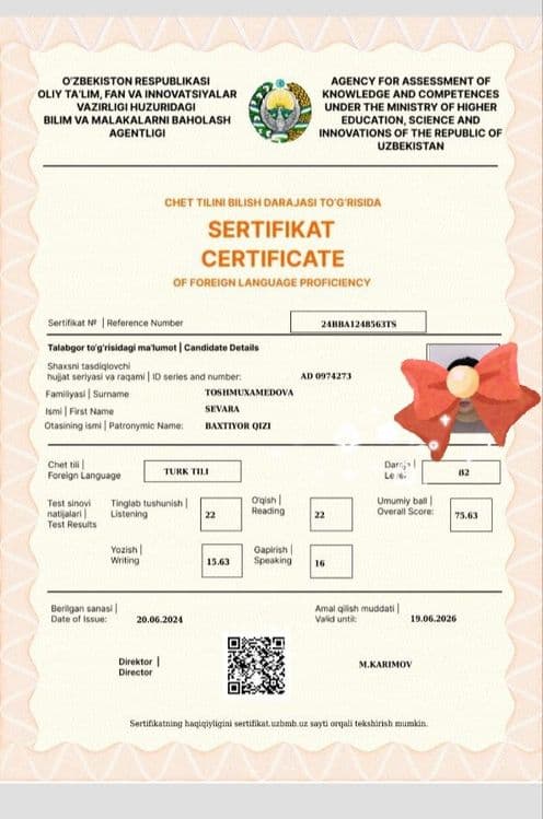 Turk tili darslari — 4