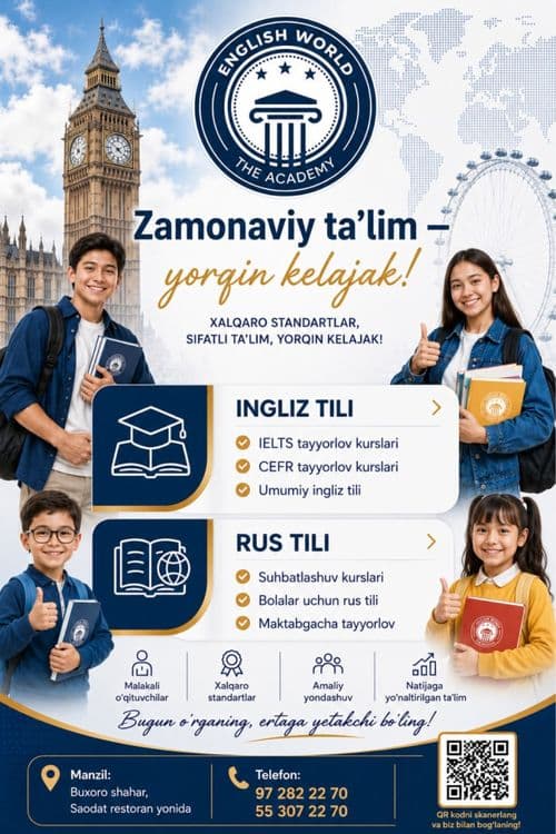 Rus tili / Ingliz tili/IELTS/Multilevel — 1