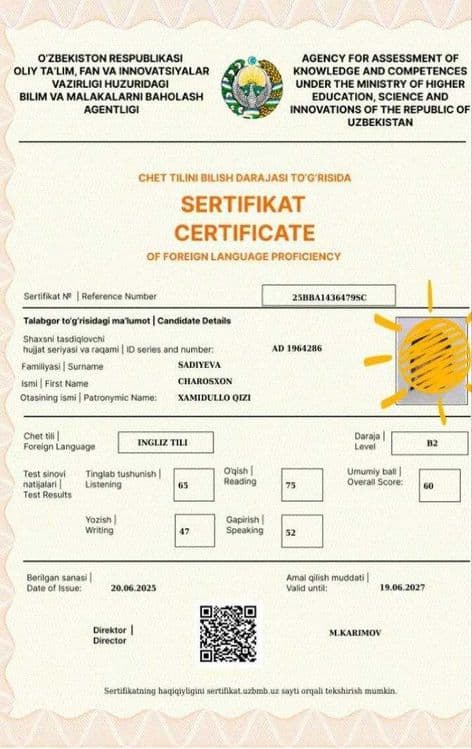 Online/offline individual ingliz tili(IELTS, Multilevel CEFR) kurslari — 3