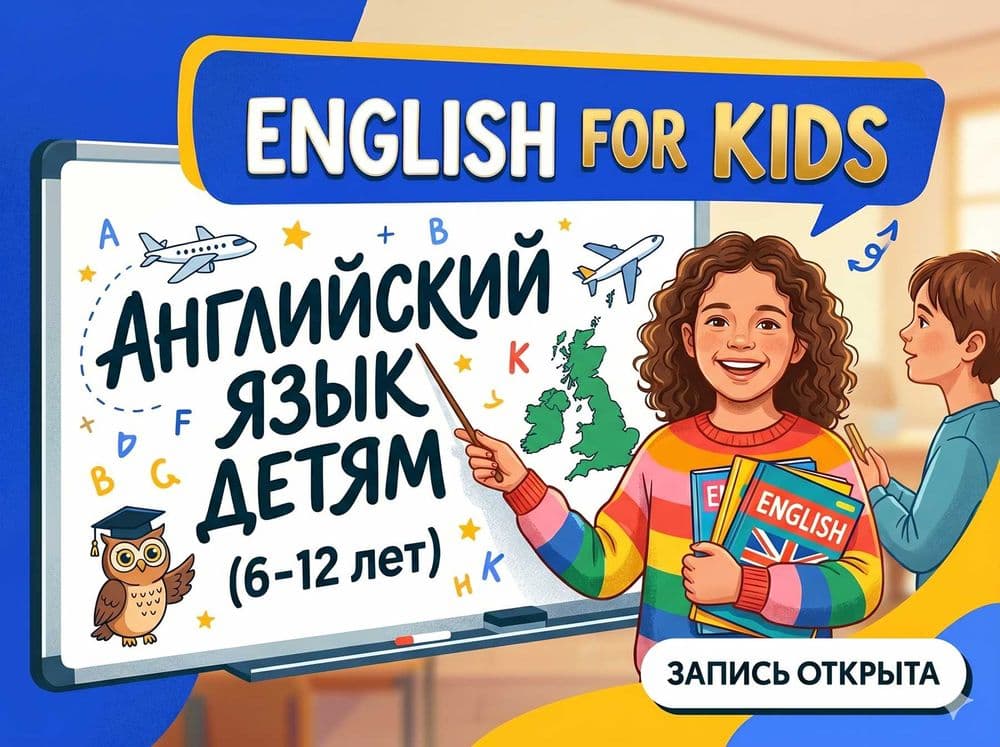 Репетитор. Английский язык детям 6-12 лет. Индивидуально/Группа. — 2