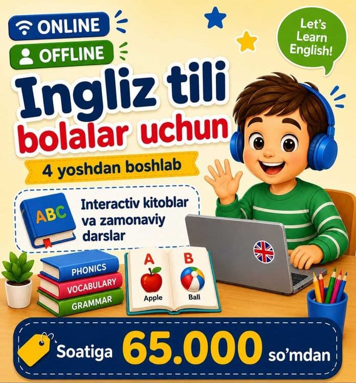 Ingliz tili repetitor online yokida offline — 1