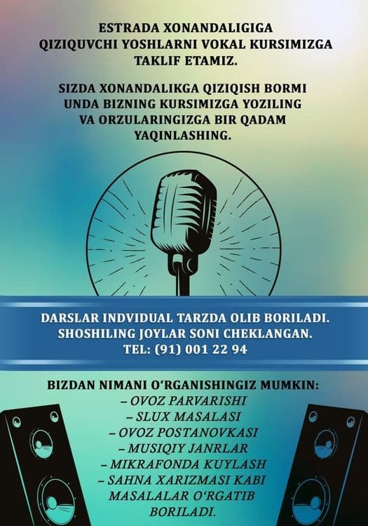 Vokal kursiga taklif etamiz. — 4