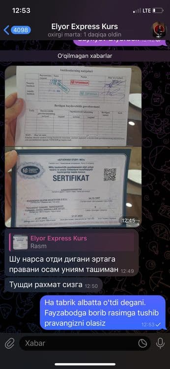 Arzon Exoress kurs  Avtotest imtihonga tayyorlov,pravaga imtixon — 1