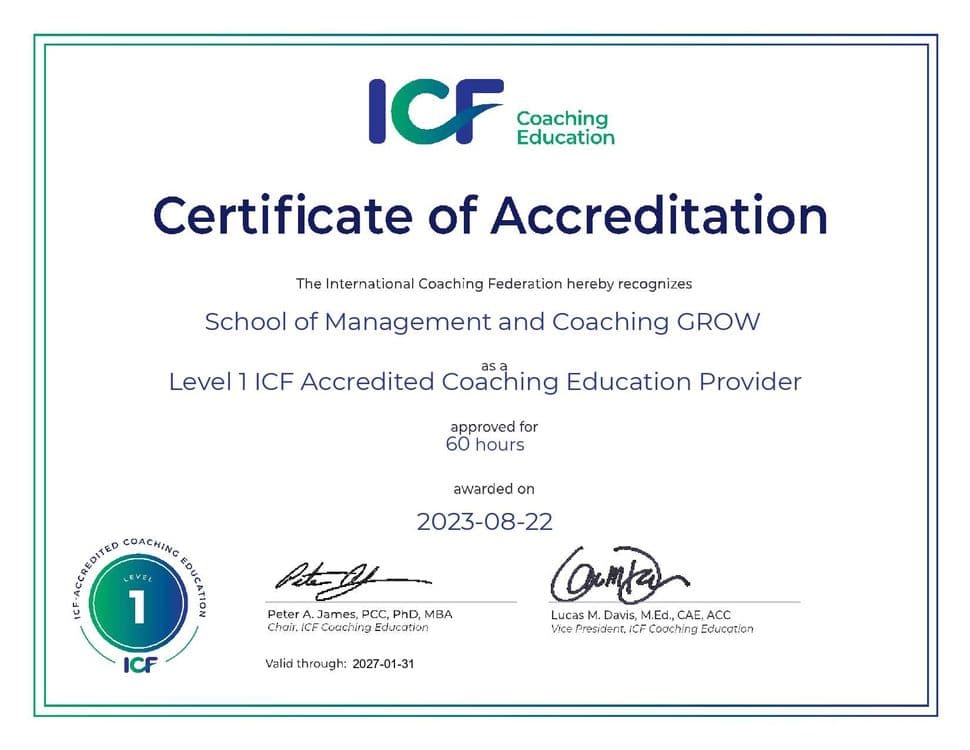 Обучение коучингу -Международная аккредитованная программа ICF — 2