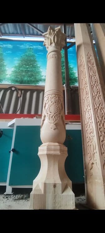 Milliy ustunlar tayyorlash hizmati yogʻoch ustunlar naqshli ustunlar — 1
