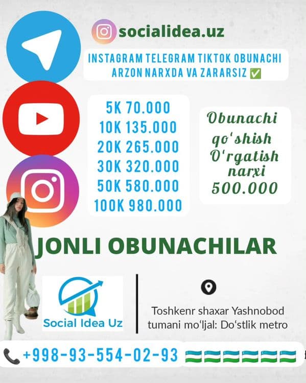 Jonli va sifatli obunachila keremi — 1