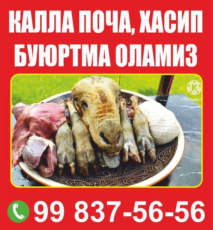 Калла Поча ва хасип пишириш хизмати. — 1