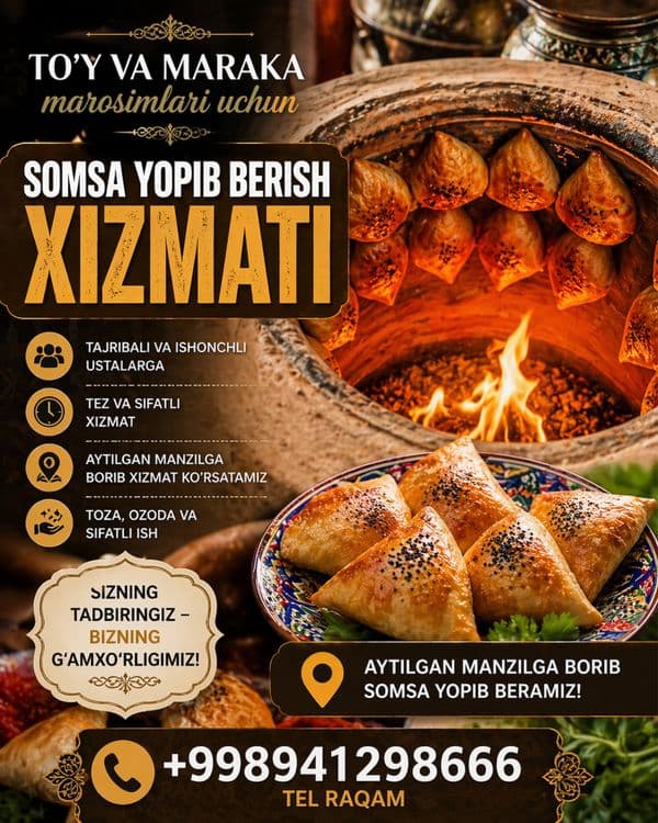 Somsa yopib berish xizmati ketring xizmati — 1