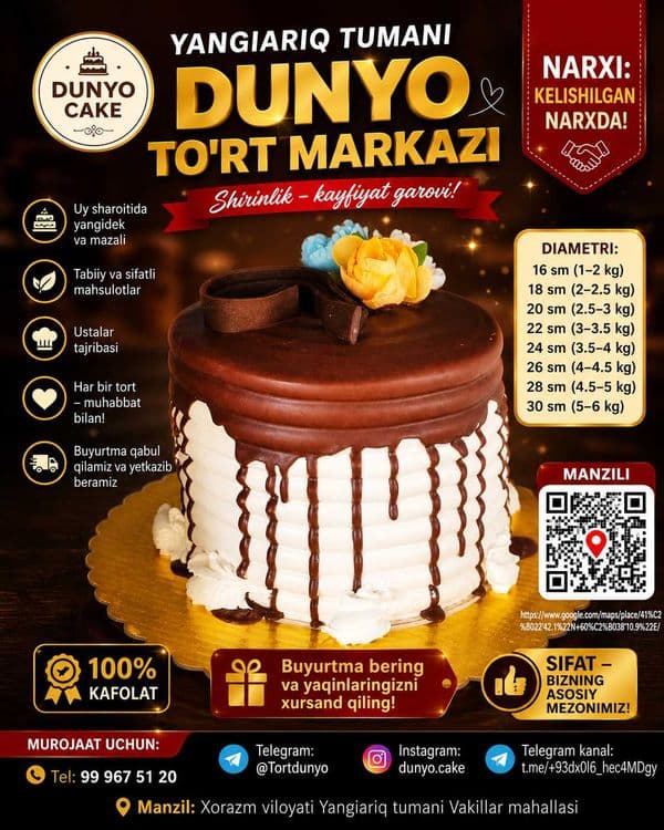 To'ylar va marosimlar uchun buyurtma asosida to'rtlar — 2