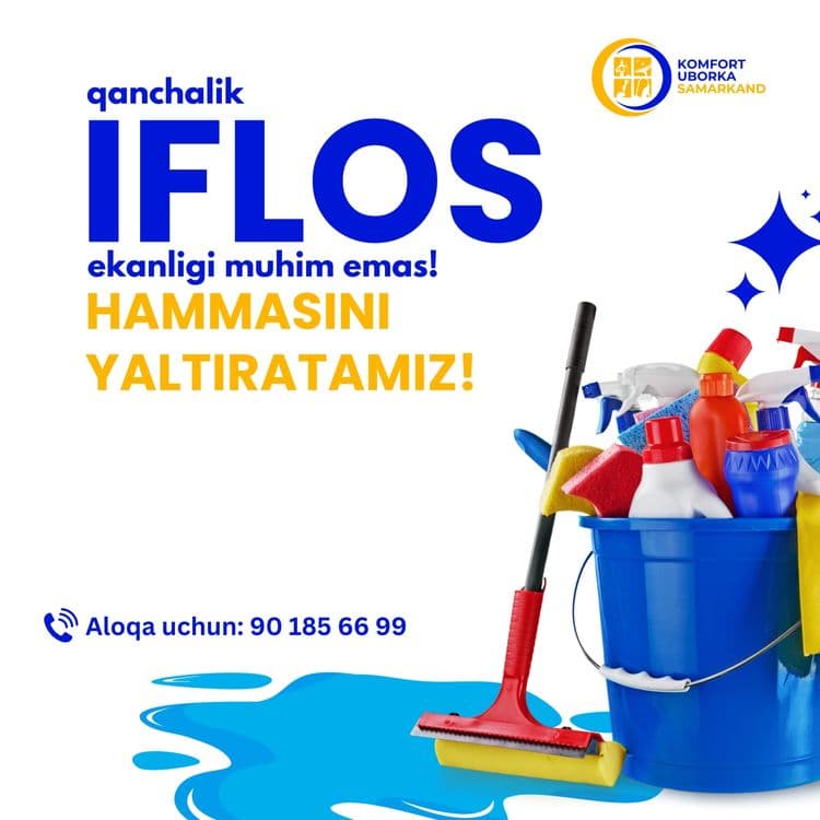 Uborka, klining xizmati! Uy, ofis, hovlilarni tozalaymiz! — 2